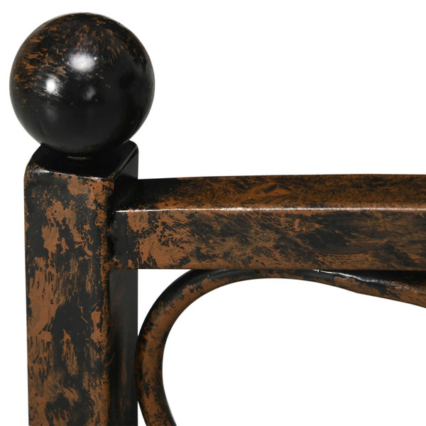 English Elm Outsunny 3.3Ft Metal Arch Garden Bridge With Safety Siderails, Elegant Scrollwork For Ponds & Paths W2225P172564-GIGA