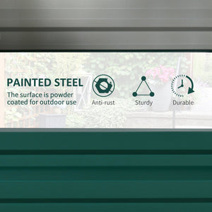 English Elm Outsunny Raised Garden Bed - 4' X 2' Galvanized Planter Box For Herbs, Vegetables, & Flowers W2225P172512-GIGA