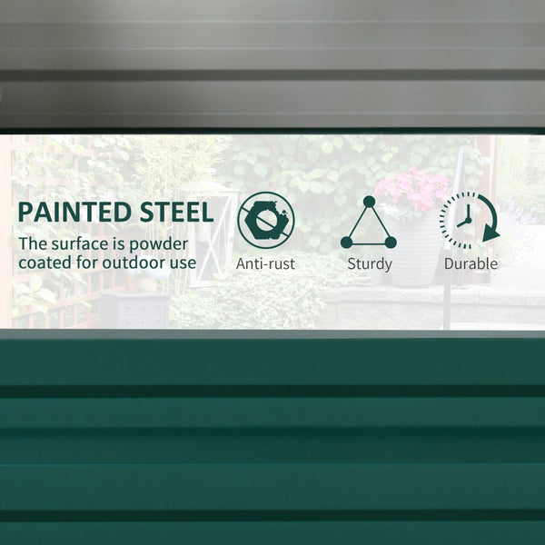 English Elm Outsunny Raised Garden Bed - 4' X 2' Galvanized Planter Box For Herbs, Vegetables, & Flowers W2225P172512-GIGA