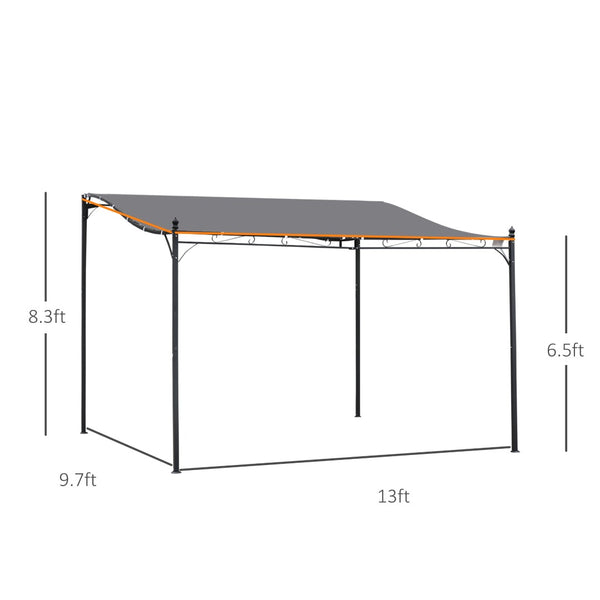 English Elm Outsunny 10' X 13' Steel Pergola Gazebo - Stylish Shade Solution For Patios, Pools & Gardens W2225P164112-GIGA