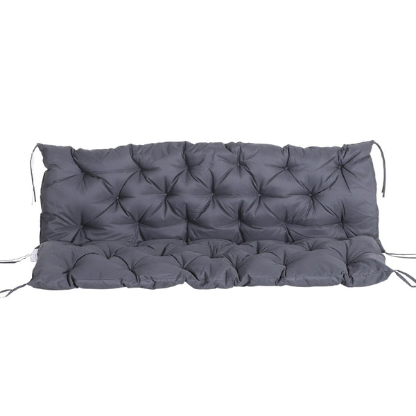 English Elm Outsunny Tufted 3 Seat Outdoor Bench Cushion Set with Foam Fill and Backrest W2225P172509