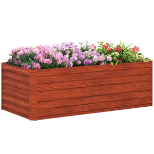 English Elm Outsunny Galvanized Raised Garden Bed Kit – Durable 6' X 3' Metal Planter For Vegetables, Flowers, Herbs W2225P172572-GIGA
