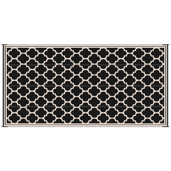 English Elm Outsunny Reversible Outdoor Rug 9' X 18' - Waterproof, Portable, Stylish Mat For Patios & Picnics W2225P200637-GIGA