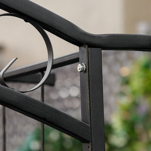 English Elm Outsunny 7Ft Elegant Outdoor Garden Arbor With Scrollwork Design - Perfect Wedding Arch & Trellis W2225P172493-GIGA