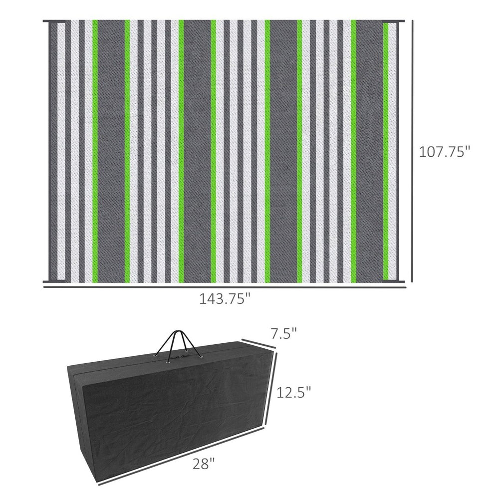 English Elm Outsunny Reversible Outdoor Rug 9' X 12' Waterproof Portable Mat For Decks, Rvs, Picnics & More W2225P172569-GIGA