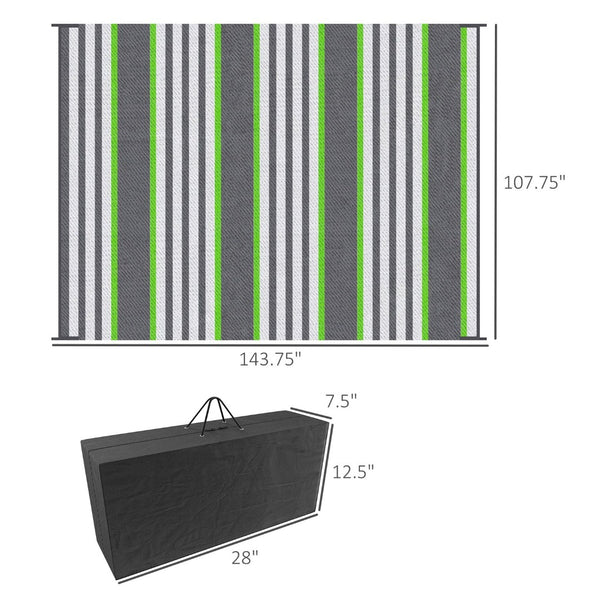 English Elm Outsunny Reversible Outdoor Rug 9' X 12' Waterproof Portable Mat For Decks, Rvs, Picnics & More W2225P172569-GIGA