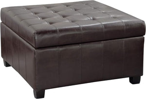 English Elm Isabella Tufted Storage Ottoman Plush Upholstered Seat for Living Room or Bedroom 52528.00PU