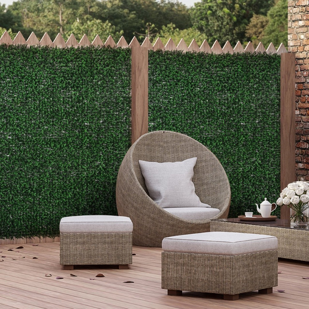 English Elm Outsunny 20" X 20" Artificial Grass Wall Panels - Lush Greenery Décor For Indoor & Outdoor Spaces W2225P172549-GIGA