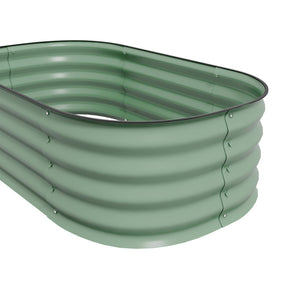 English Elm Outsunny 3.4' X 2' Galvanized Steel Raised Garden Bed Kit For Easy Diy Planting Of Herbs & Veggies W2225P172540-GIGA