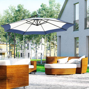 English Elm Outsunny 10Ft Cantilever Umbrella With Durable Steel Frame & Crank, Ideal For Patios, Pools, And Decks W2225P164110-GIGA