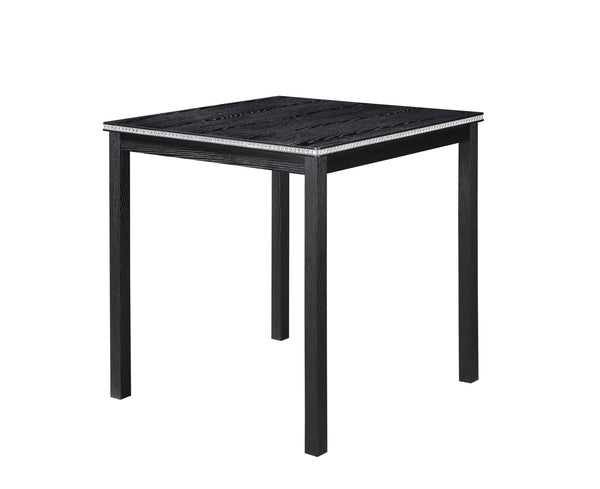 English Elm 5 Piece Counter Height Table Set - Modern Wooden Dining Set With Crystal Accents & Upholstered Chairs W1998S00038