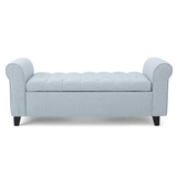 Christopher Knight Home® - Noble House - Keiko Contemporary Rolled Arm Fabric Storage Ottoman Bench