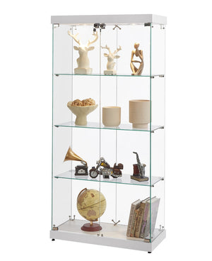 English Elm Glass Display Case Replacement Door and Side Panel Set for Clear Unobstructed Showcasing W1668141351