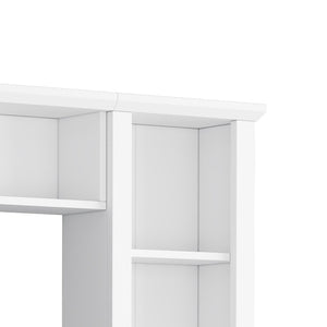 English Elm Minimalist Modular Wall Unit Four Piece Entertainment System Fits Tvs up to 75 Inches White SD000031AAK