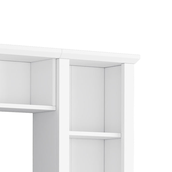 English Elm Minimalist Modular Wall Unit Four Piece Entertainment System Fits Tvs up to 75 Inches White SD000031AAK