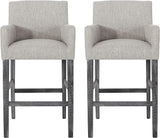 Christopher Knight Home® - Noble House - - Set Of 2 Upholstered 30.5 Inch Counter Stools - Light Gray/Gray