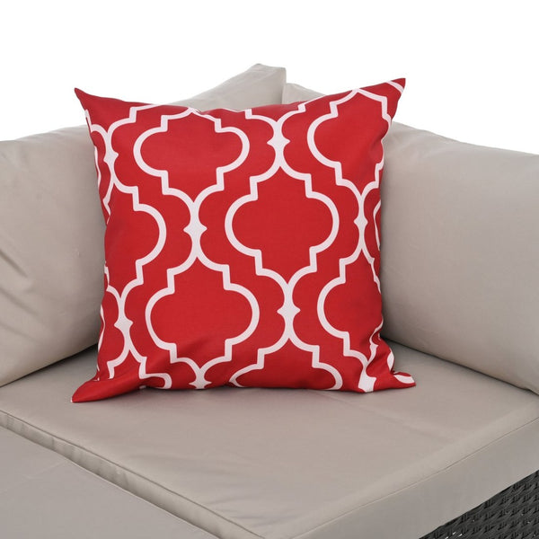 English Elm Patio Wicker Furniture Set – Stylish 7-Piece Outdoor Seating With Cushions & Glass Table, Dark Grey W1703S00032-GIGA