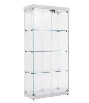 English Elm Glass Display Case Replacement Door and Side Panel Set for Clear Unobstructed Showcasing W1668141351