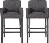 Christopher Knight Home® - Noble House - - Upholstered 30.5 Inch Counter Stools - Charcoal/Gray