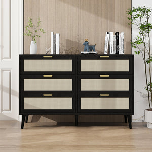 Hearth and Haven Modern 6 Drawer Dresser Wood Cabinet W68894717