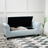 Christopher Knight Home® - Noble House - Keiko Contemporary Rolled Arm Fabric Storage Ottoman Bench