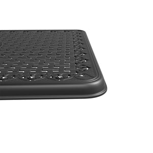 English Elm L68.9*W37.4-inch Cast Aluminum Patio Dining Table with Umbrella Hole, Seats 6, Black Frame Durable W1710P166031