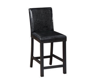 English Elm 5 Piece Counter Height Table Set - Modern Wooden Dining Set With Crystal Accents & Upholstered Chairs W1998S00038