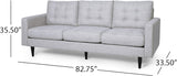 Christopher Knight Home® - Noble House - Jenny Contemporary Tufted Fabric 3-Seater Sofa