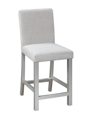 English Elm 5 Piece Counter Height Table Set – Stylish Wooden Dining Set With Upholstered Chairs & Crystal Accents W1998S00039