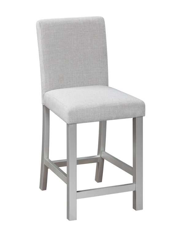 English Elm 5 Piece Counter Height Table Set – Stylish Wooden Dining Set With Upholstered Chairs & Crystal Accents W1998S00039