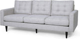 Christopher Knight Home® - Noble House - Jenny Contemporary Tufted Fabric 3-Seater Sofa