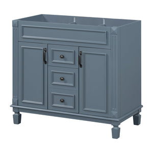 English Elm 36'' Modern Bathroom Vanity Cabinet Only with 2 Soft-Close Doors & 2 Drawers, Sturdy 300lb Capacity Blue N710P236997C