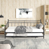 Metal Daybed with Pop-Up Trundle