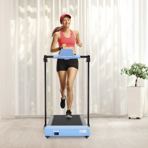 English Elm Treadmills for Home Office Use with Led Display Compact Under Desk Walking Running Blue W1303113538