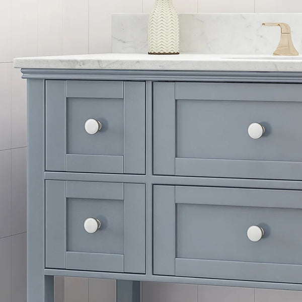 English Elm Christopher Knight Home® - 48'' Handcrafted Contemporary Single Vanity Cabinet With Soft-Closing Drawers In Modern Gray Finish 65590.00BIRGRY