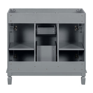 English Elm 36'' Modern Bathroom Vanity Cabinet Only with 2 Soft-Close Doors & 2 Drawers, Sturdy 300lb Capacity Gray N710P236997E