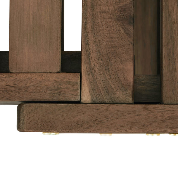 English Elm TOPMAX Outdoor Adjustable Patio Daybed Sofa with Acacia Hardwood Frame, Water-Resistant Cushions Gray SP100141AAE