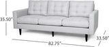 Christopher Knight Home® - Noble House - Jenny Contemporary Tufted Fabric 3-Seater Sofa