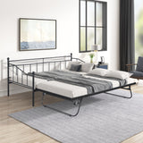 Hearth and Haven Metal Daybed with Pop-Up Trundle W427140596