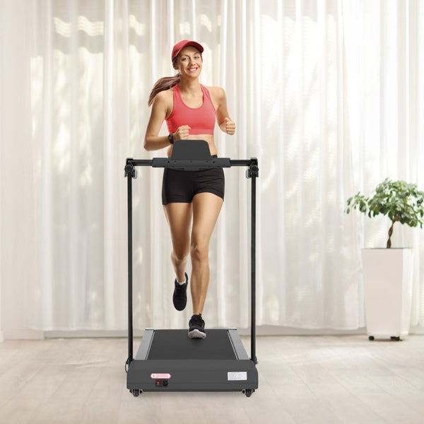 English Elm Treadmills for Home Office Use with Led Display Compact Under Desk Walking Running Black W1303113534