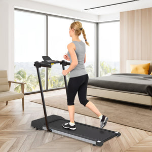 English Elm Treadmills for Home Office Use with Led Display Compact Under Desk Walking Running Black W1303113534
