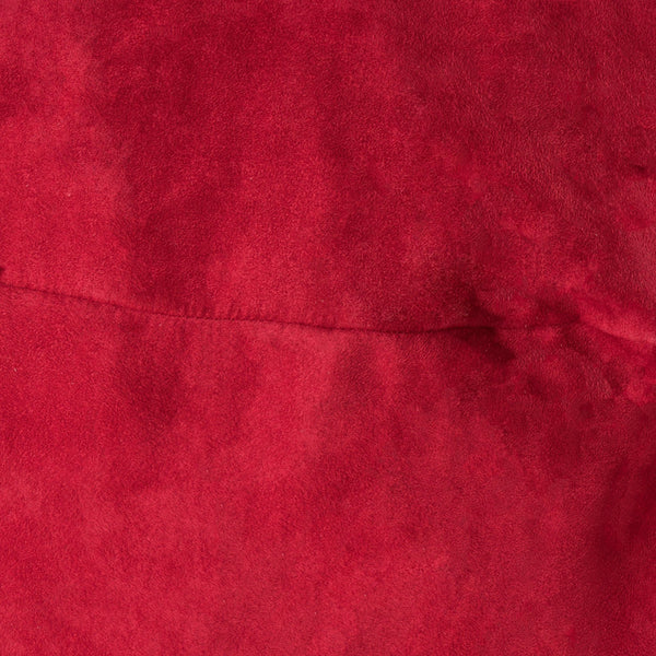 English Elm Michael Plush Cylindrical Suede Bean Bag with Removable Washable Cover, High-Density Foam Comfort Red B181P163059