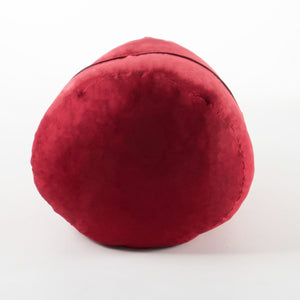 English Elm Michael Plush Cylindrical Suede Bean Bag with Removable Washable Cover, High-Density Foam Comfort Red B181P163059