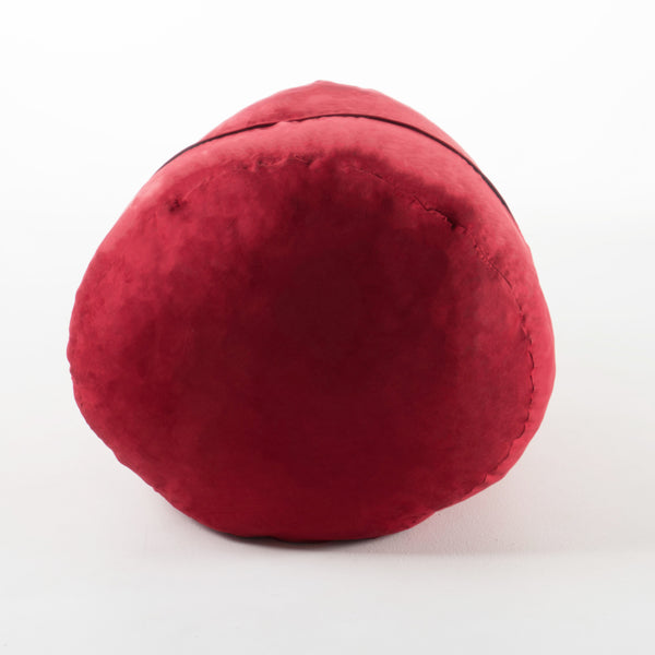 English Elm Michael Plush Cylindrical Suede Bean Bag with Removable Washable Cover, High-Density Foam Comfort Red B181P163059
