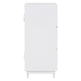 Hearth and Haven Wooden Wardrobe Cabinet with Hanging Rod, Storage Armoires with Doors , White WF320864AAK