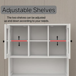 English Elm Two-compartment Tilt-out Laundry Cabinet Tall White Mdf Bathroom Storage with Shelves W1120S00001