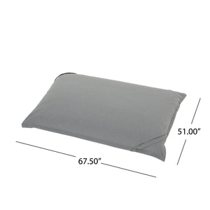 English Elm Camelia Waterproof Indoor Lounger Bean Bag 5.5'x4' Charcoal – Removable Cover, High-Density Foam Comfort B181P163030