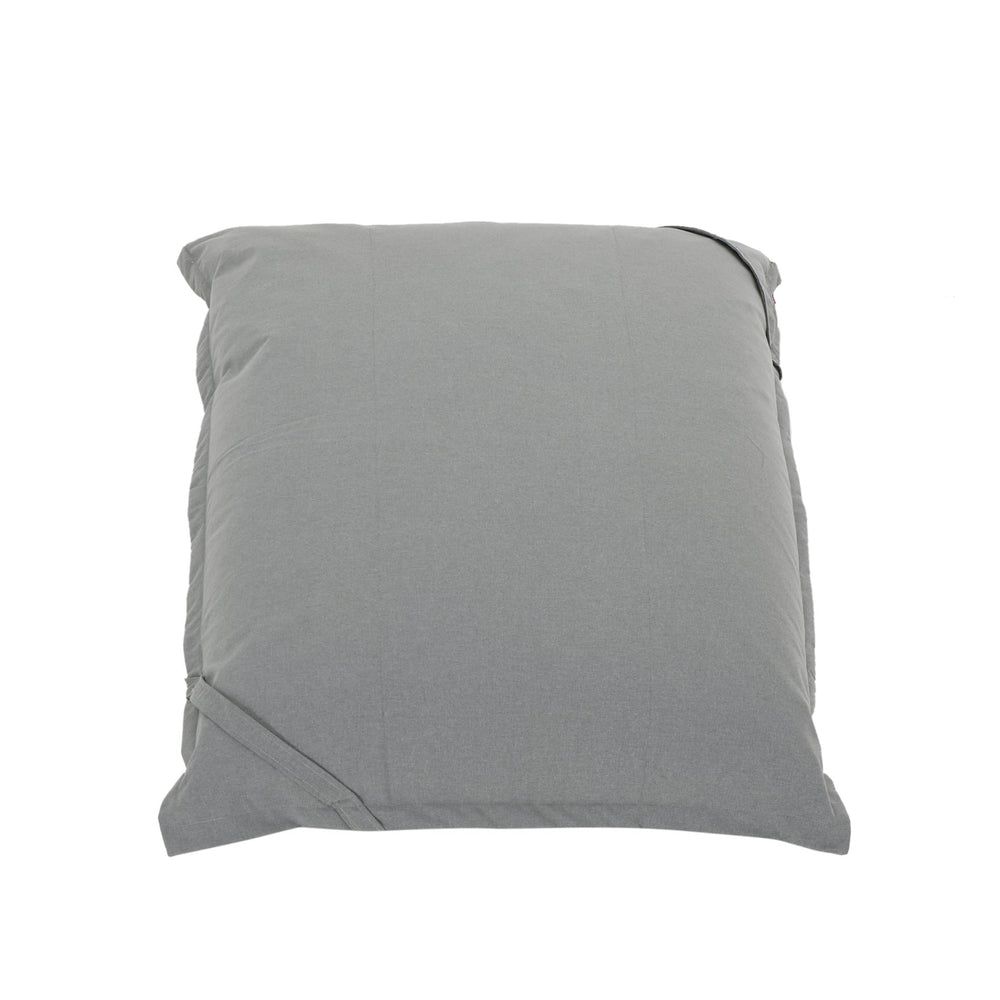 English Elm Camelia Waterproof Indoor Lounger Bean Bag 5.5'x4' Charcoal – Removable Cover, High-Density Foam Comfort B181P163030