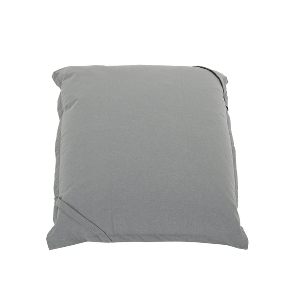 English Elm Camelia Waterproof Indoor Lounger Bean Bag 5.5'x4' Charcoal – Removable Cover, High-Density Foam Comfort B181P163030