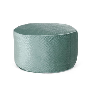 English Elm Borroco Velvet 4ft Short Cylindrical Bean Bag Teal – Removable Washable Cover, High-Density Foam Comfort B181P163043